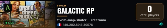 GALACTIC RP live status badge