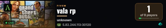 vala rp live status badge