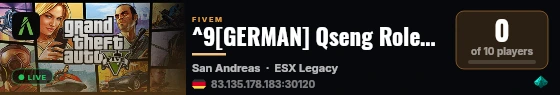 ^9[GERMAN] Qseng Roleplay live status badge