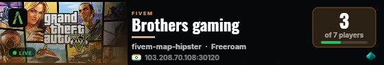 Brothers gaming live status badge