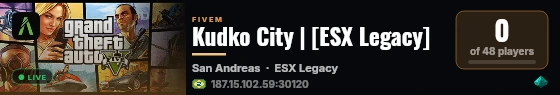 Kudko City | [ESX Legacy] live status badge