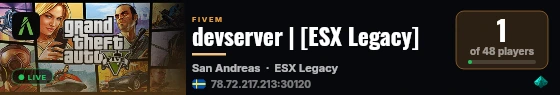 devserver | [ESX Legacy] live status badge