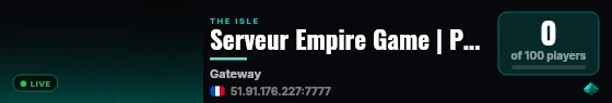 Serveur Empire Game | PVP/PVE | x3 Growth live status badge