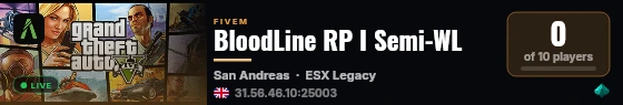 BloodLine RP I Semi-WL live status badge