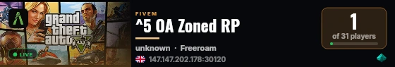 ^5 OA Zoned RP live status badge
