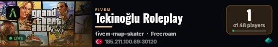 Tekinoğlu Roleplay live status badge