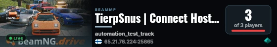 TierpSnus | Connect Hosting live status badge