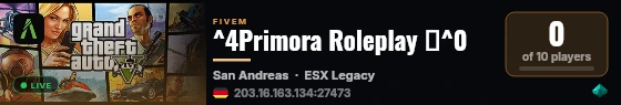 ^4Primora Roleplay 💙^0 live status badge