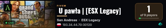  U pawła | [ESX Legacy] live status badge
