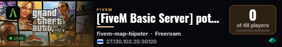 [FiveM Basic Server] potato live status badge