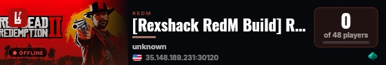 [Rexshack RedM Build] RedM Test Server live status badge