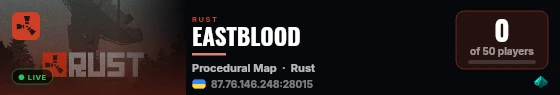 EASTBLOOD live status badge