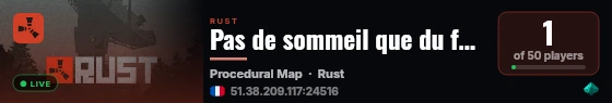 Pas de sommeil que du farm live status badge