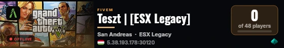 Teszt | [ESX Legacy] live status badge