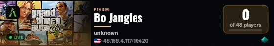 Bo Jangles live status badge