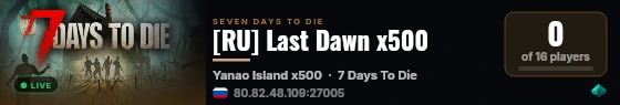 [RU] Last Dawn x500 live status badge