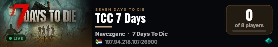 TCC 7 Days live status badge