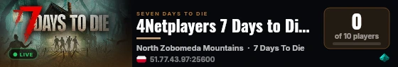 4Netplayers 7 Days to Die Server live status badge