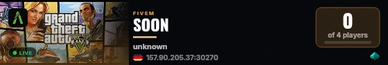 SOON live status badge