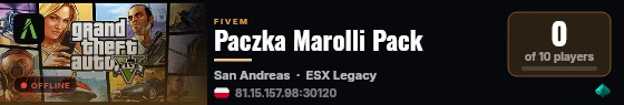 Paczka Marolli Pack live status badge