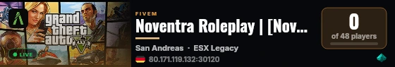 Noventra Roleplay | [Noventra Roleplay] live status badge