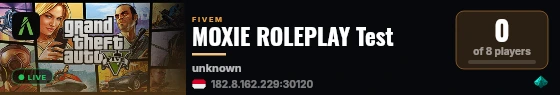 MOXIE ROLEPLAY Test live status badge