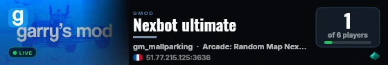 New Gmod Server live status badge