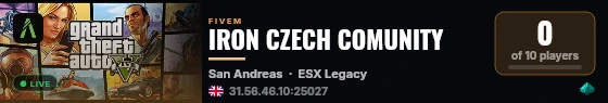 IRON CZECH COMUNITY live status badge