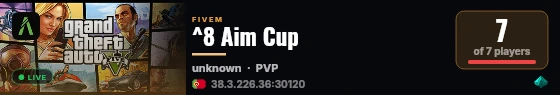^8 Aim Cup live status badge
