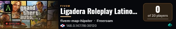 Ligadera Roleplay Latinoamérica live status badge