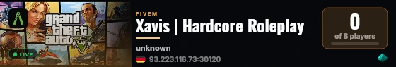 Xavis | Hardcore Roleplay live status badge