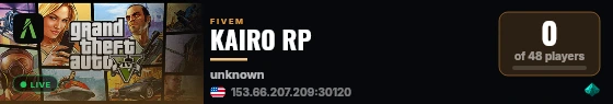 KAIRO RP live status badge
