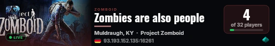 Zombies are also people live status badge