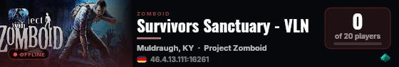 Survivors Sanctuary - VLN live status badge