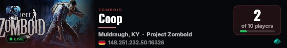 Coop live status badge