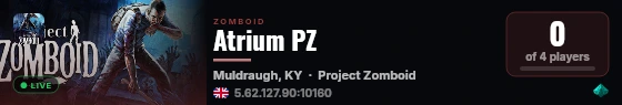 Atrium PZ live status badge