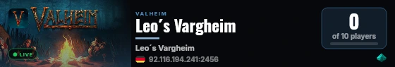 Leo´s Vargheim live status badge