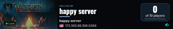 happy server live status badge