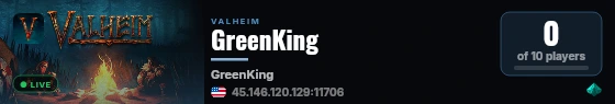 GreenKing live status badge
