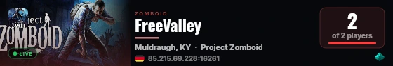 FreeValley live status badge
