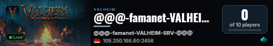 @@@-famanet-VALHEIM-SRV-@@@ live status badge