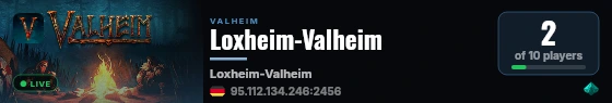 Loxheim-Valheim live status badge
