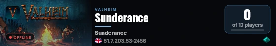 Sunderance live status badge