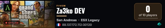 Za3ko DEV live status badge