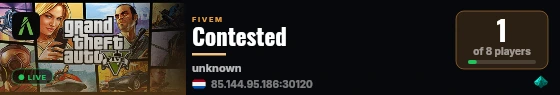 Contested live status badge