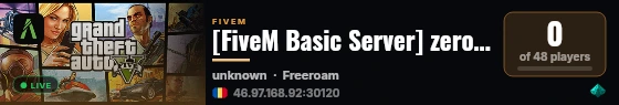[FiveM Basic Server] zeroaim live status badge