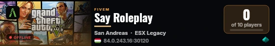 Say Roleplay live status badge