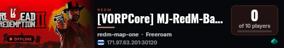 [VORPCore] MJ-RedM-BaseRP-20k live status badge