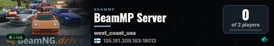 BeamMP Server live status badge