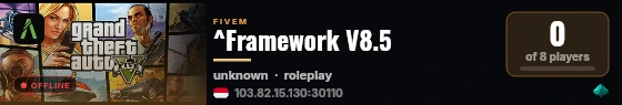 ^Framework V8.5 live status badge